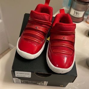 Sold. Jordan 11 Retro Little Flex Toddler 7c Red and White